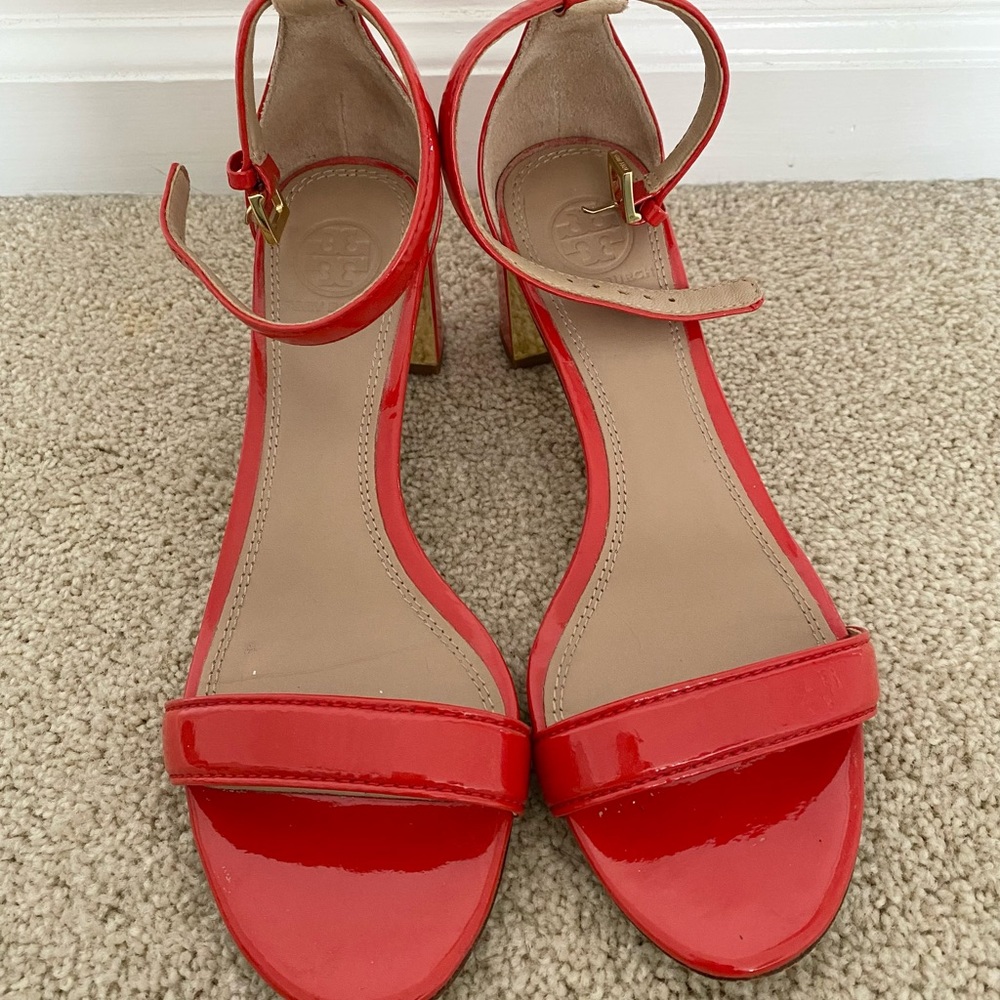 Tory Burch Cecile Patent City Sandal in Red